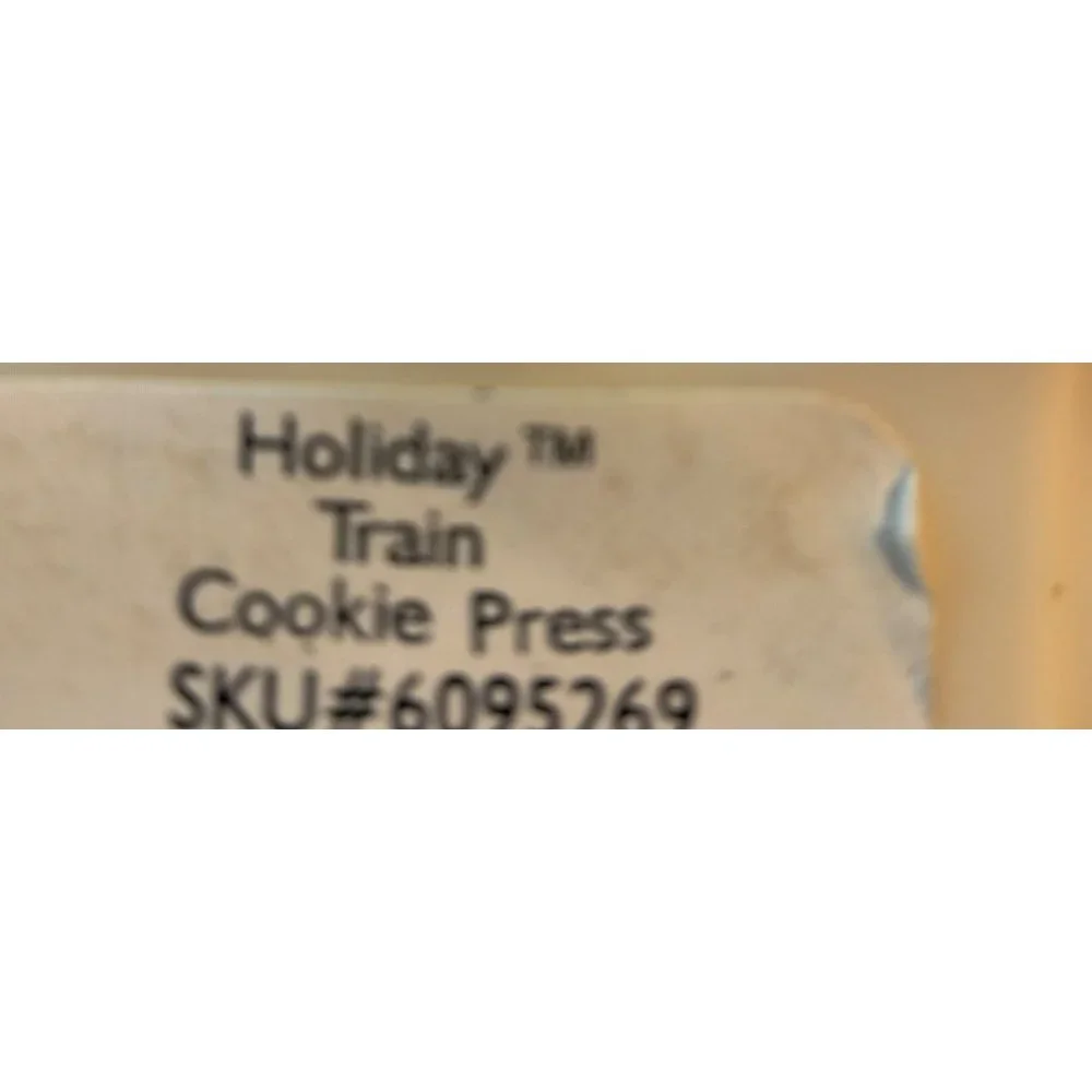 Holiday Train Cookie Press Santa Clause White Ceramic Christmas Ornament